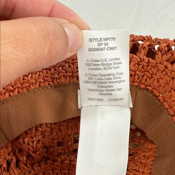 Madewell Hat Wm Small/Medium Paper Woven Sun Hat - Picture 8 of 9